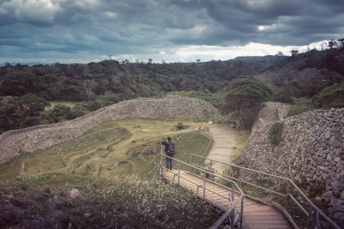 Domaine du château de Nakijin à proximité de l'aquarium Churaumi sur l'île d'Okinawa, Japon