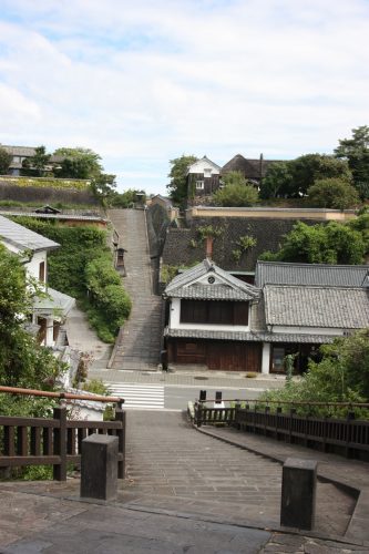 La vue la plus connue de Kitsuki, préfecture d'Oita, Kyushu, Japon