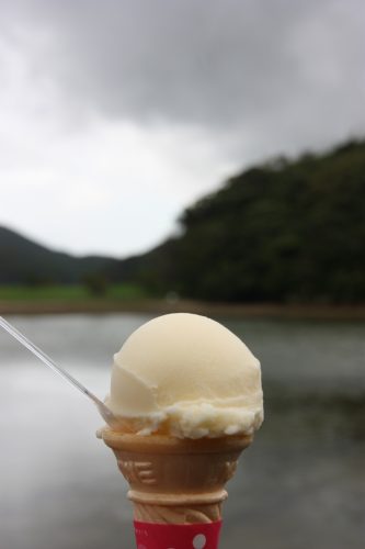 Glace au café Baby Qoo, Îles de Goto, préfecture de Nagasaki, Kyushu, Japon
