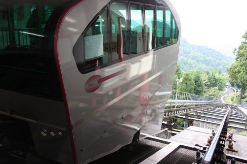 Funiculaire menant au Mt Hiko, préfecture de Fukuoka, Kyushu, Japon