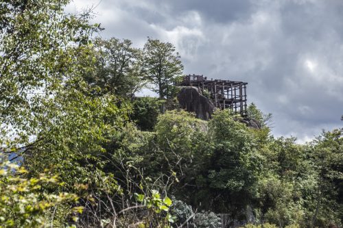 Ruines du château de Naegi à Nakatsugawa, préfecture de Gifu, Japon