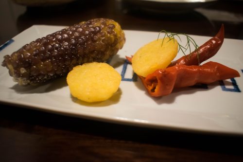 Entrée d'un repas végétarien au restaurant Yunotake-an à Yufuin, préfecture d'Oita, Japon
