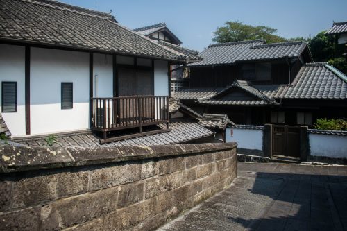 Rues typiques à Usuki, préfecture d'Oita, Japon