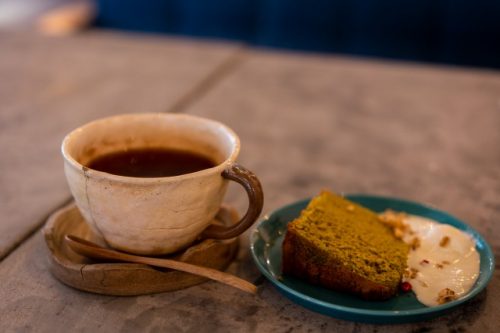 Dessert servi au Blue Cafe à Takahama, Préfecture de Fukui, Japon