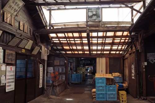 Fabrique de sauce soja dans le Quartier de Kajiyamachi à Hitoyoshi, préfecture de Kumamoto, Kyushu, Japon