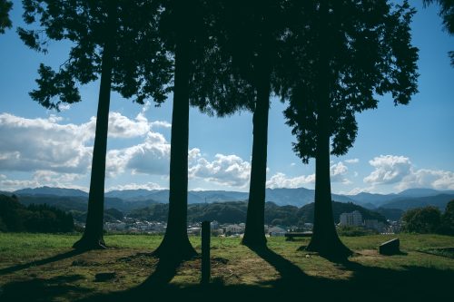 Ruines du château d'Hitoyoshi, préfecture de Kumamoto, Kyushu, Japon