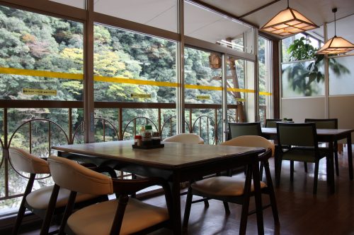 Restaurant Obokekyo Mannaka, Gorges d'Oboke, préfecture de Tokushima, Shikoku, Japon