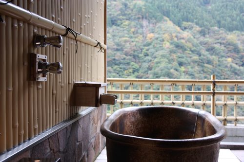 Iya Onsen Hotel, vallée d'Iya, préfecture de Tokushima, Shikoku, Japon