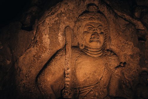 Statue du temple de Nisseki, Funahashi, préfecture de Toyama, Japon