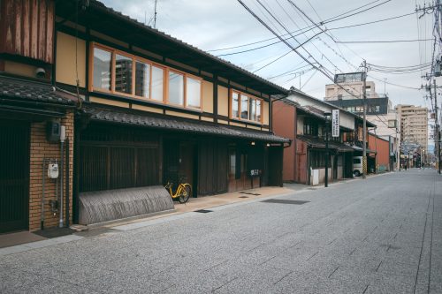 Les maisons traditionnelles de la ville d'Otsu, préfecture de Shiga, près de Kyoto, Japon