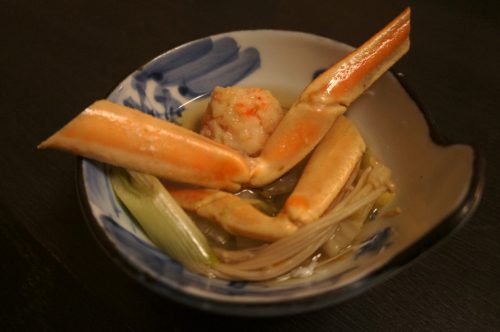 Dîner kaiseki au ryokan Tokouen à Kaike Onsen, région du San'in, Japon
