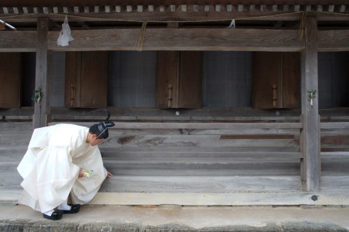 Rituel Karasade-sai à Izumo-taisha, le grand sanctuaire d'Izumo, région du San'in, préfecture de Shimane, Japon