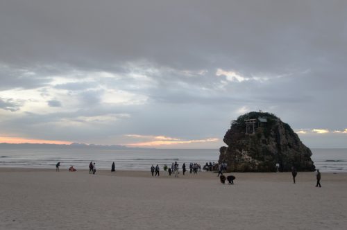 Plage d'Inasanohama, près du grand sanctuaire d'Izumo, région du San'in, préfecture de Shimane, Japon