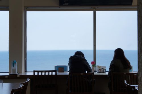 Vue depuis le restaurant du Phare de Mihonoseki, prefecture de Shimane, région du San'in, Japon