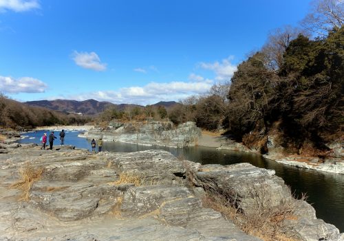Les abords de la rivière Arakawa à Nagatoro, près de Chichibu dans la préfecture de Saitama, Japon