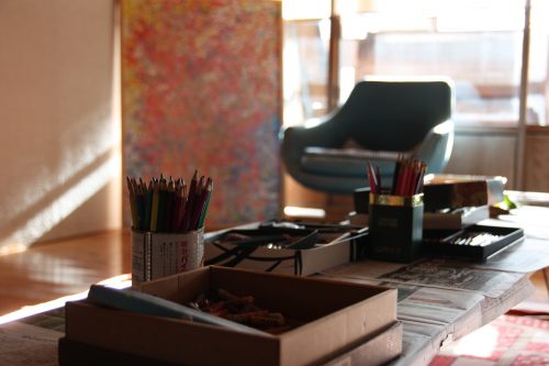 Ryokan transformé en galerie d'art à Higashisonogi, préfecture de Nagasaki, atelier coloriage