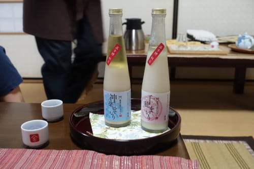 Amazake produit par les propriétaires du Minshuku Maroudo, à Takachiho, Miyazaki, Kyushu