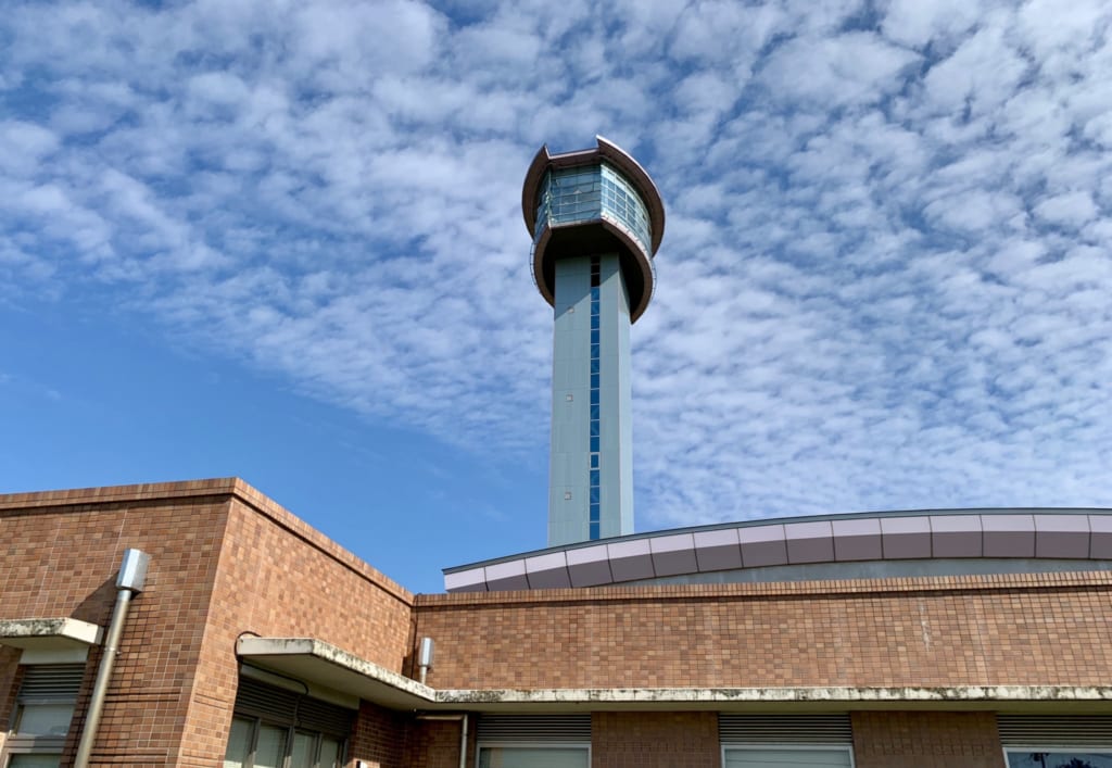 Observatoire donnant sur les rizières de la ville de Gyoda