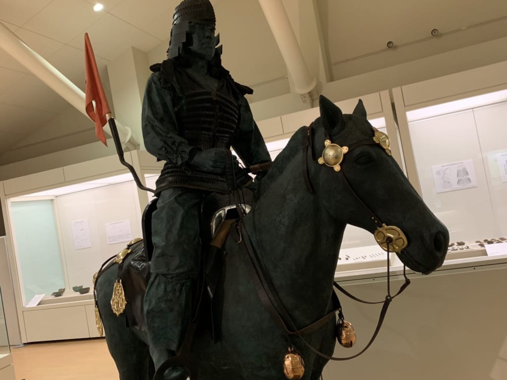 statue d'un samouraï dans le musée sur les kofun à Gyoda
