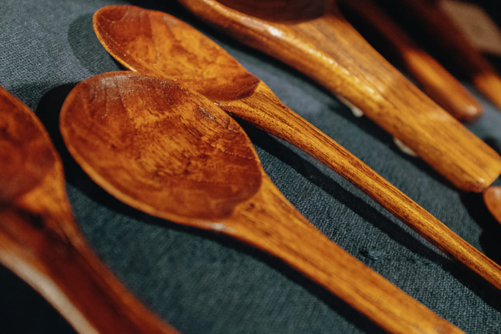 Cuillières en bois traditionnellles japonaises