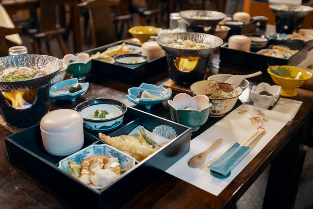 repas gastronomique du ryokan ikenoyamaso
