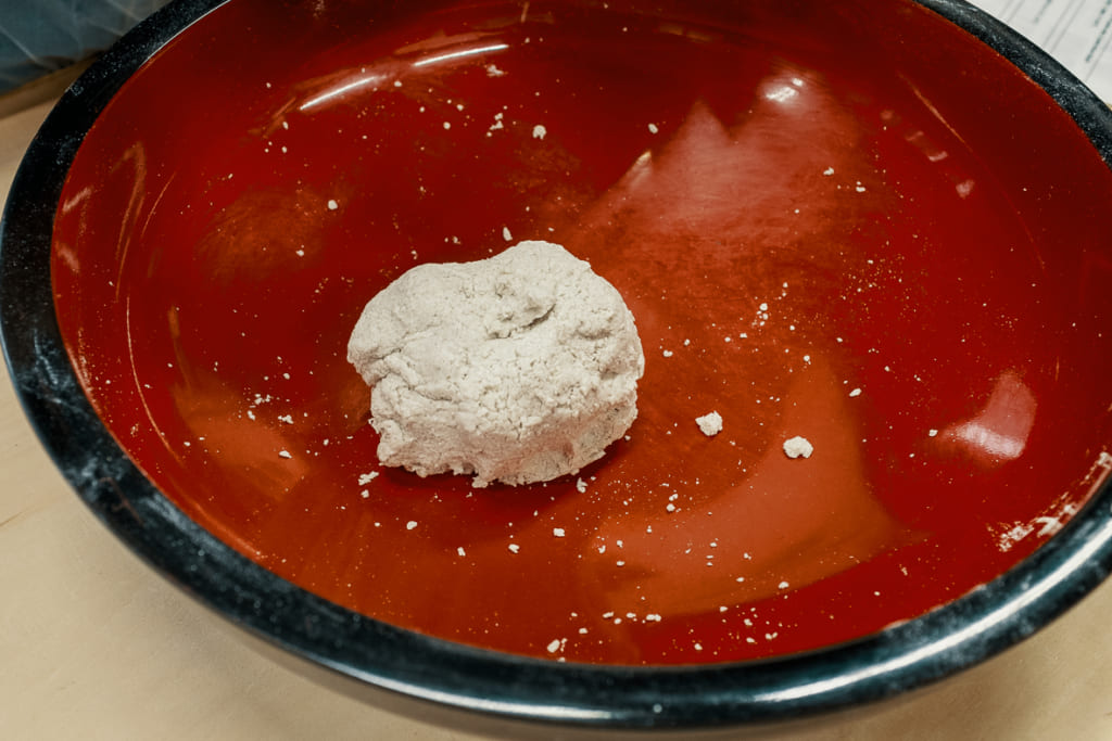 la boule de pate obtenue