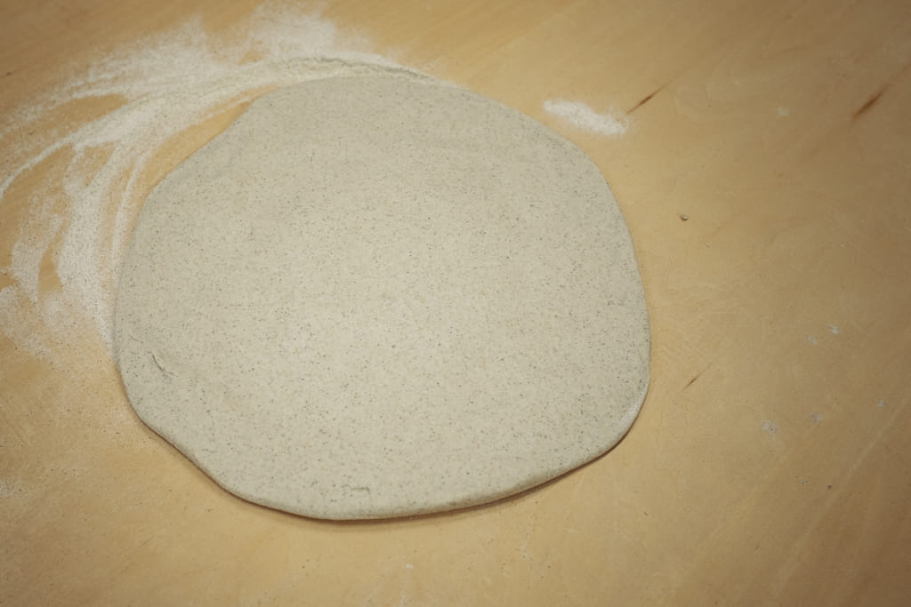 la pate une fois étalée