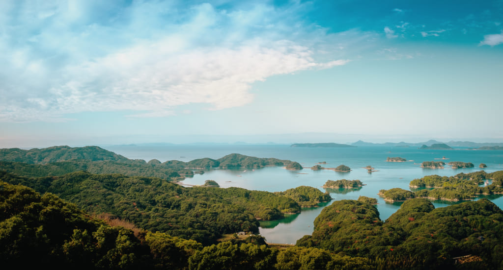 La baie de kujukushima à Nagasaki, lieu de tournage du film le dernier samourai