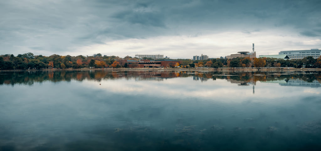 Le lac du parc Ohori, au centre de Fukuoka