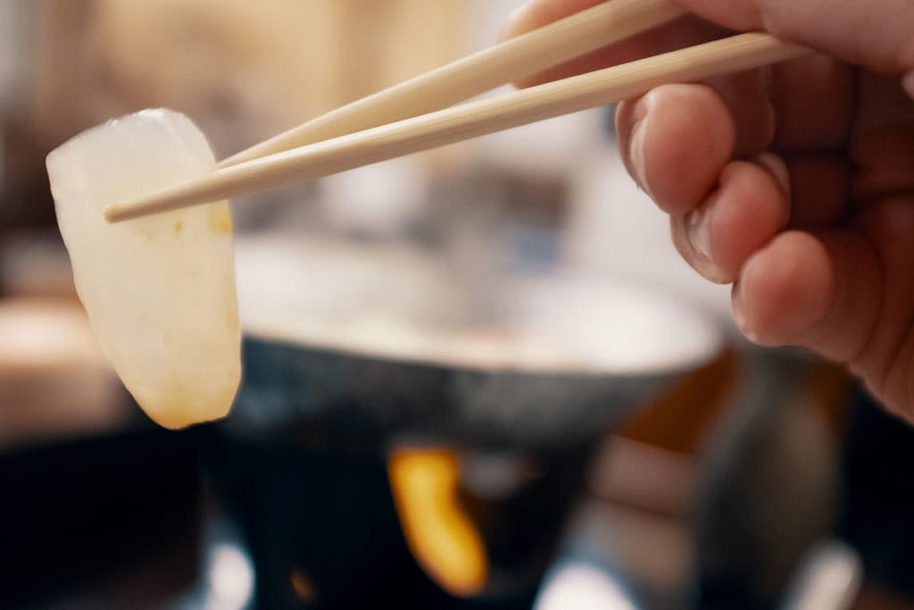 sashimi de konjaque au ryokan ikenoyamaso
