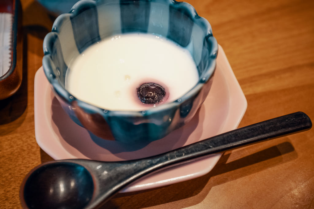 yahourt du petit déjeuner du ryokan warakuen
