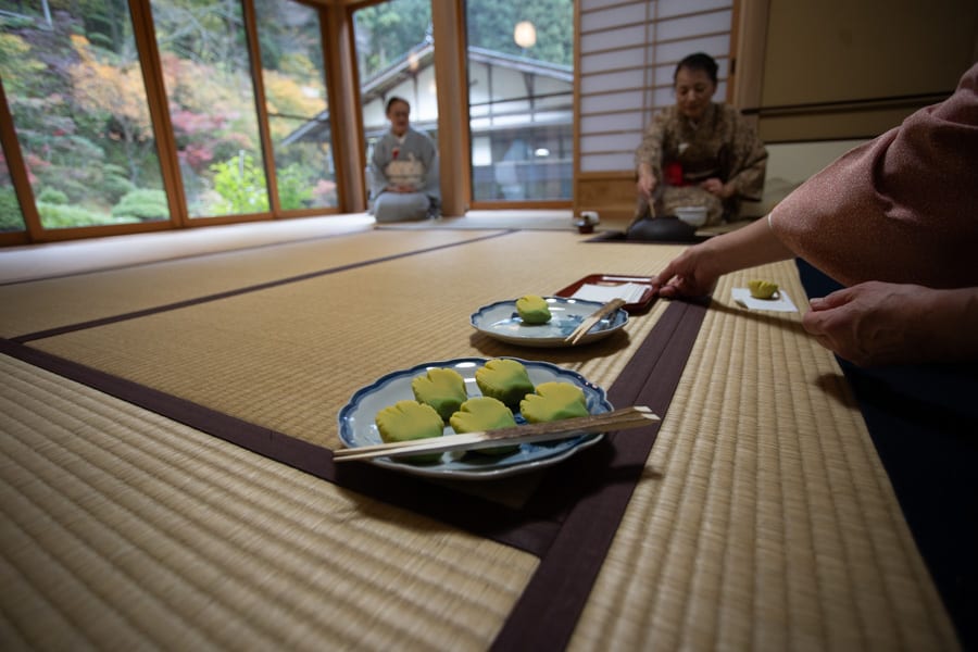 Cérémonie du thé au temple Fusai-ji à Murakami