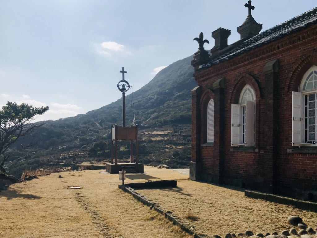 façade église nokubi sur l' île abandonnée de nozaki
