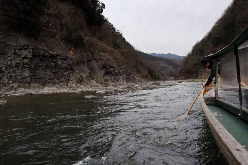 Descente de la rivière Hozu à bord d'une barque