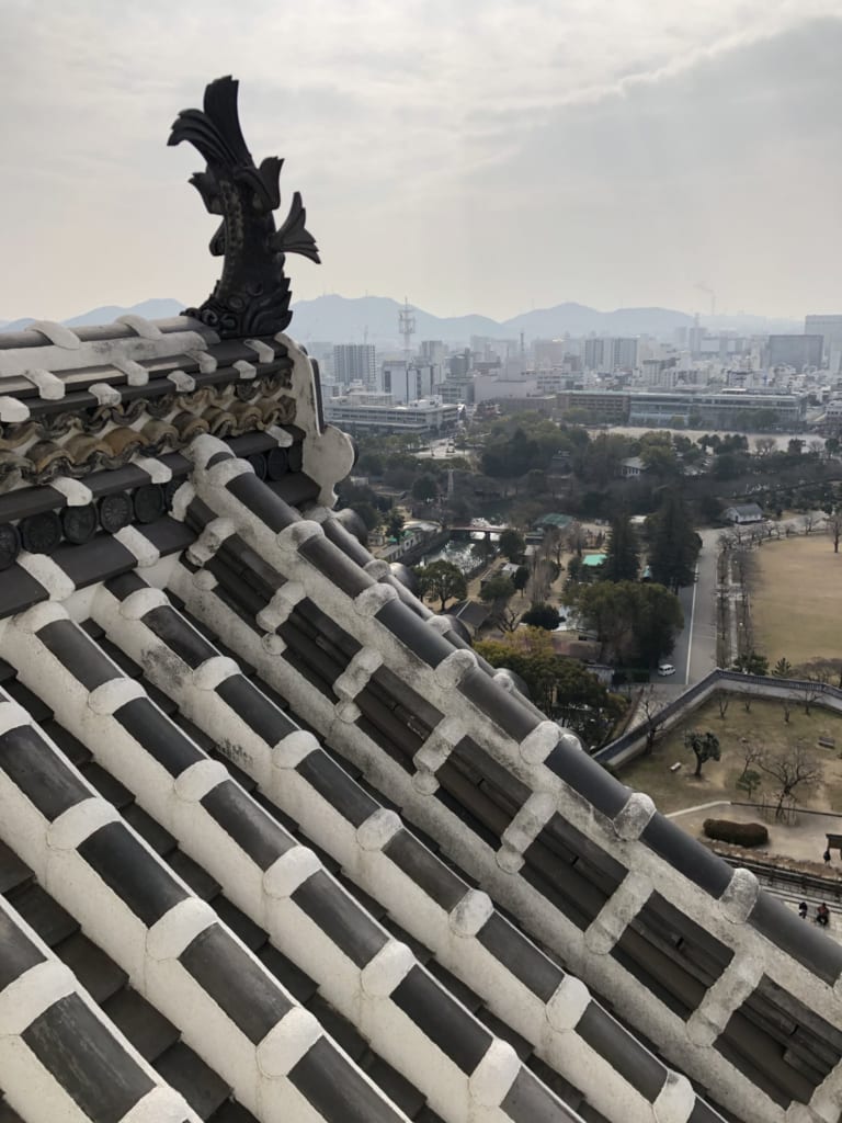 La ville vue depuis le château de Himeji