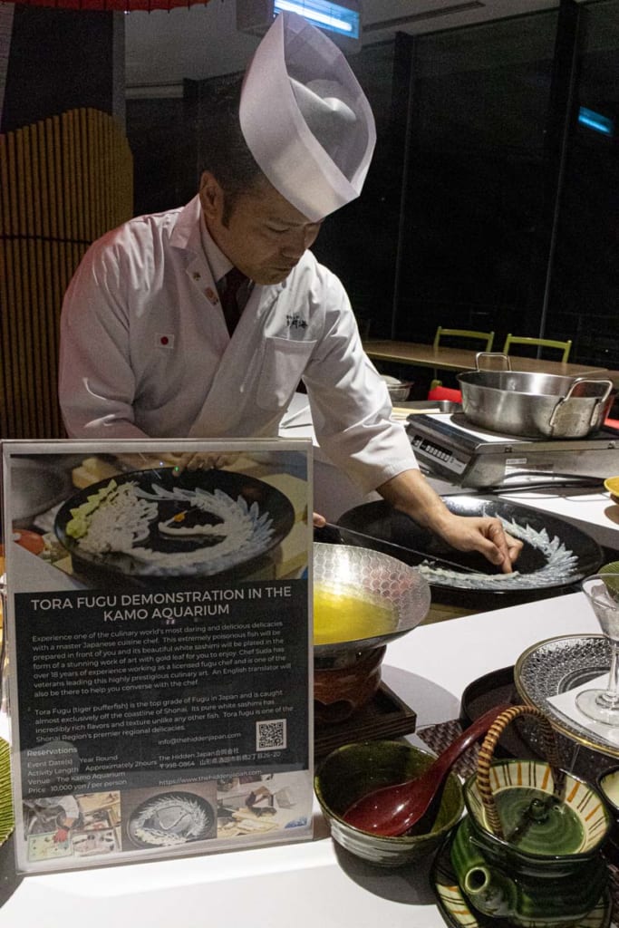 Le chef Suda au restaurant Okimizuki à Tsuruoka