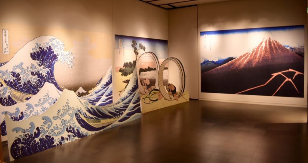 Oeuvres d'art exposées au musée Hokusai à Obuse