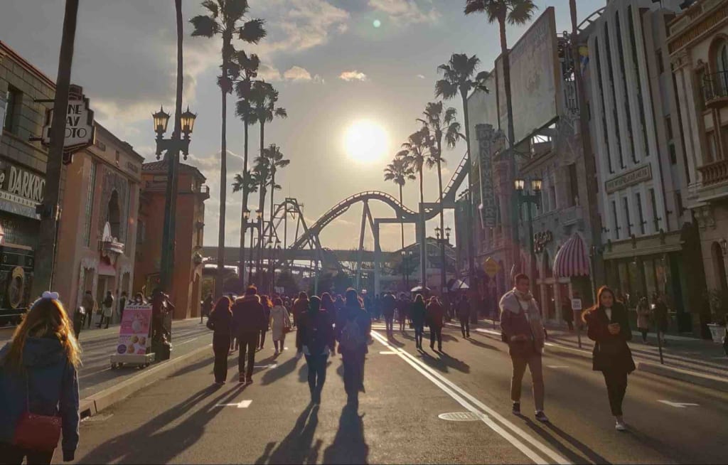 Une rue du parc USJ qui ressemble à Los Angeles