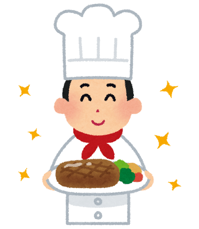 Un chef présentant son plat