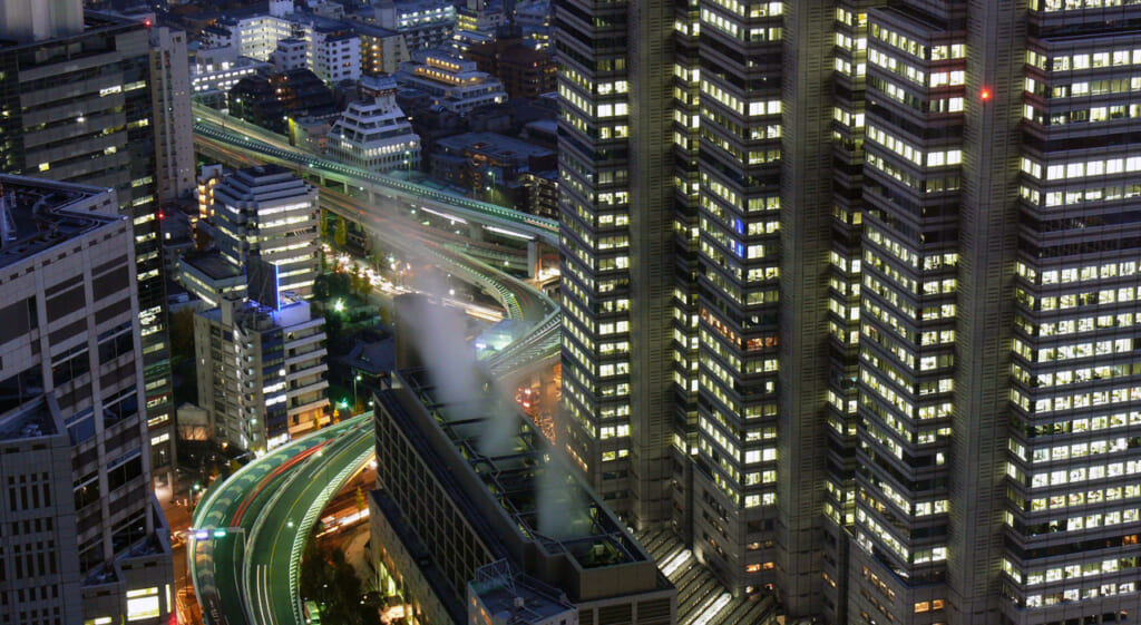 Vue de Tokyo de nuit