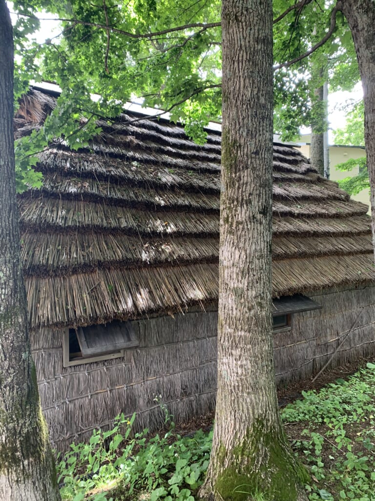 Maison traditionelle aïnou, peuple autochtone d'hokkaido