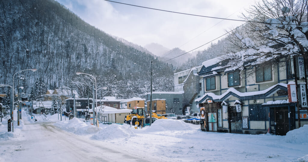 Jozankei sous la neige en décembre