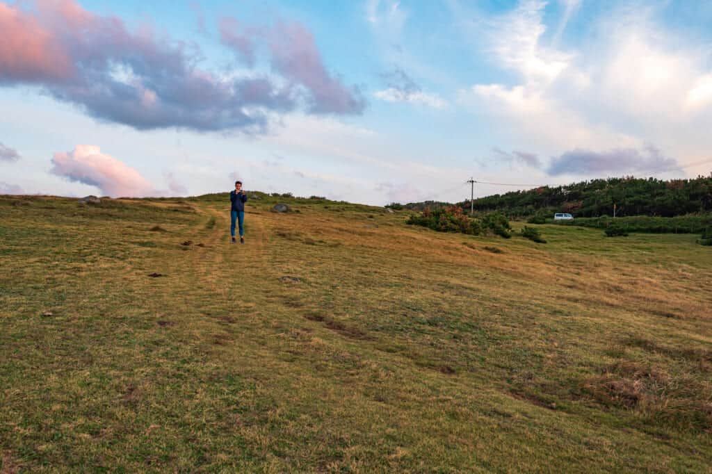 un champ sur l'île d'Ojika