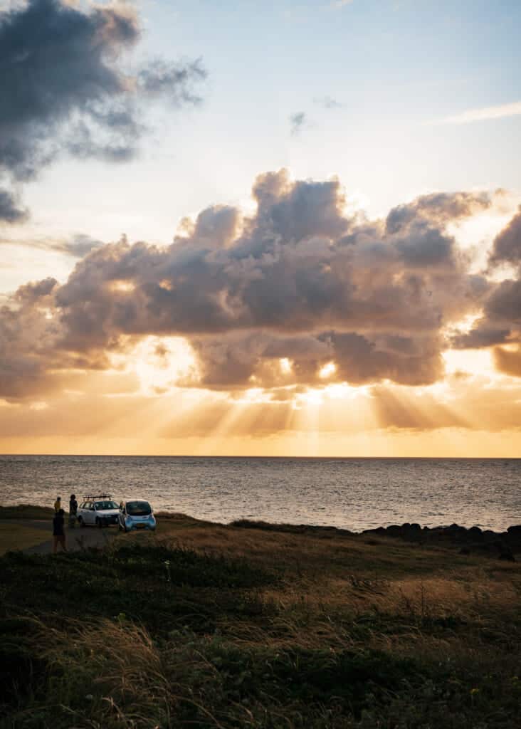 Coucher de soleil sur l’océan vu des îles de Goto