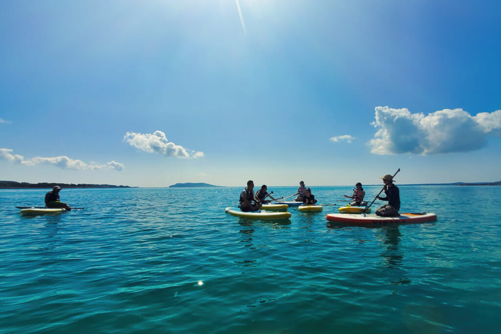 leçon de stand up paddle dans les île de Goto