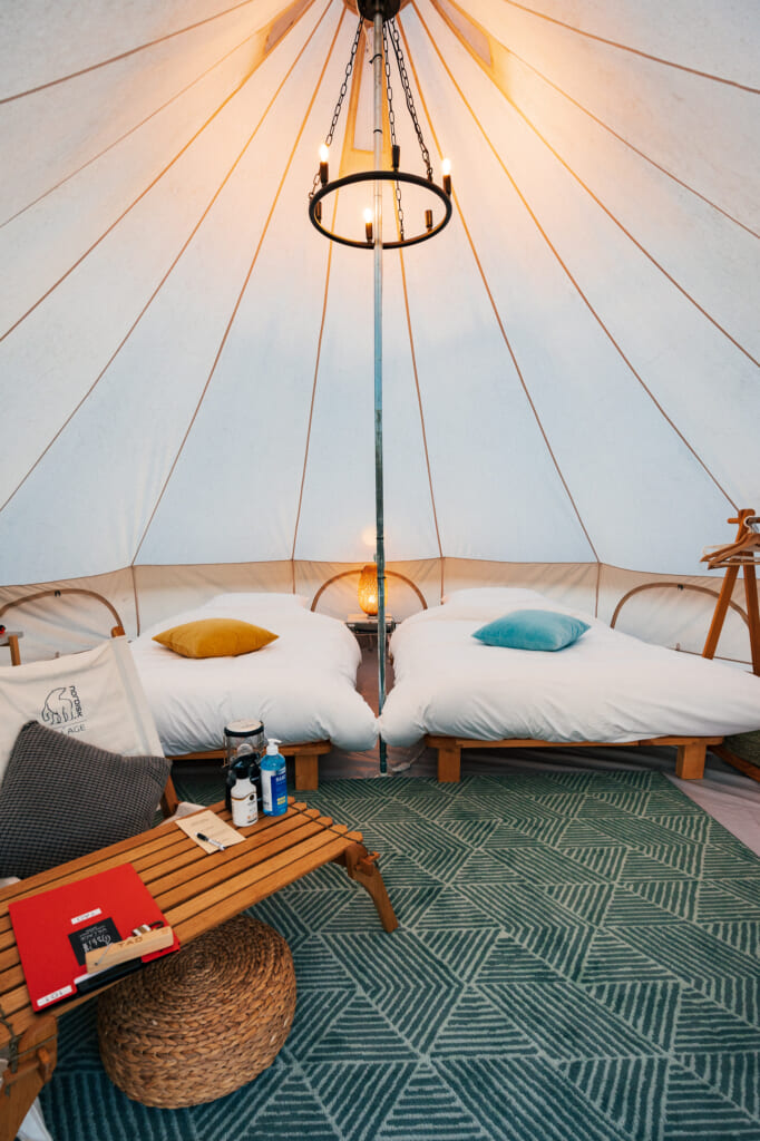 l'intérieur d'une tente à Nordisk Village