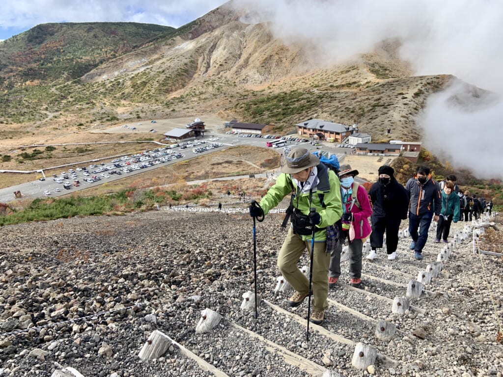 ascenssion du plateau de Jododaira à Fukushima, sur la diamond road