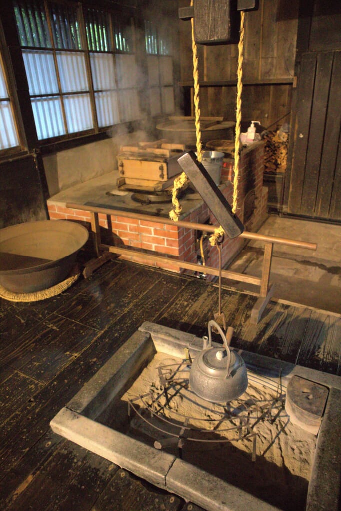 Cuisine et plats japonais dans un musée à Niigata