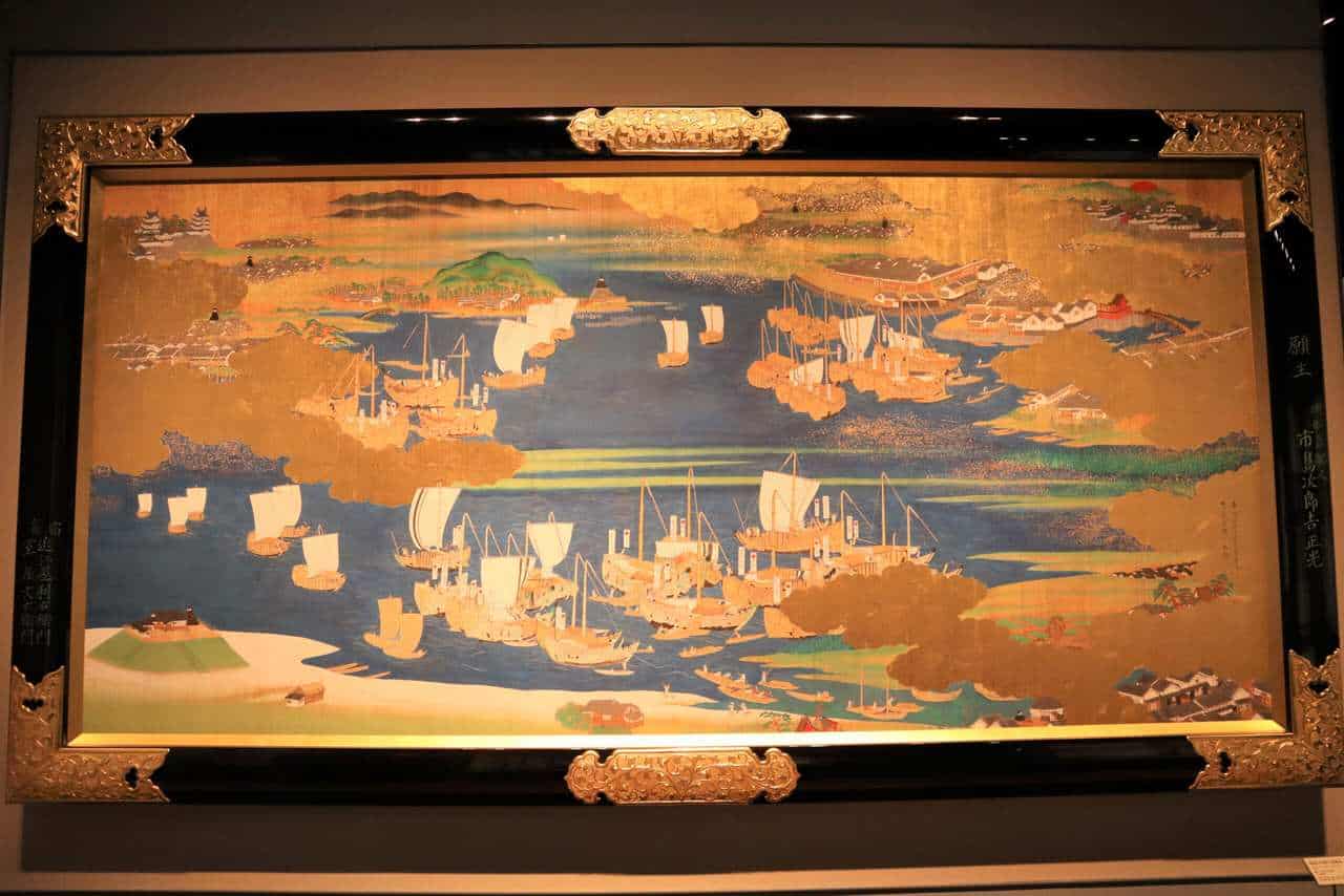 Représentation du port de Niigata au musée d'Histoire de la ville