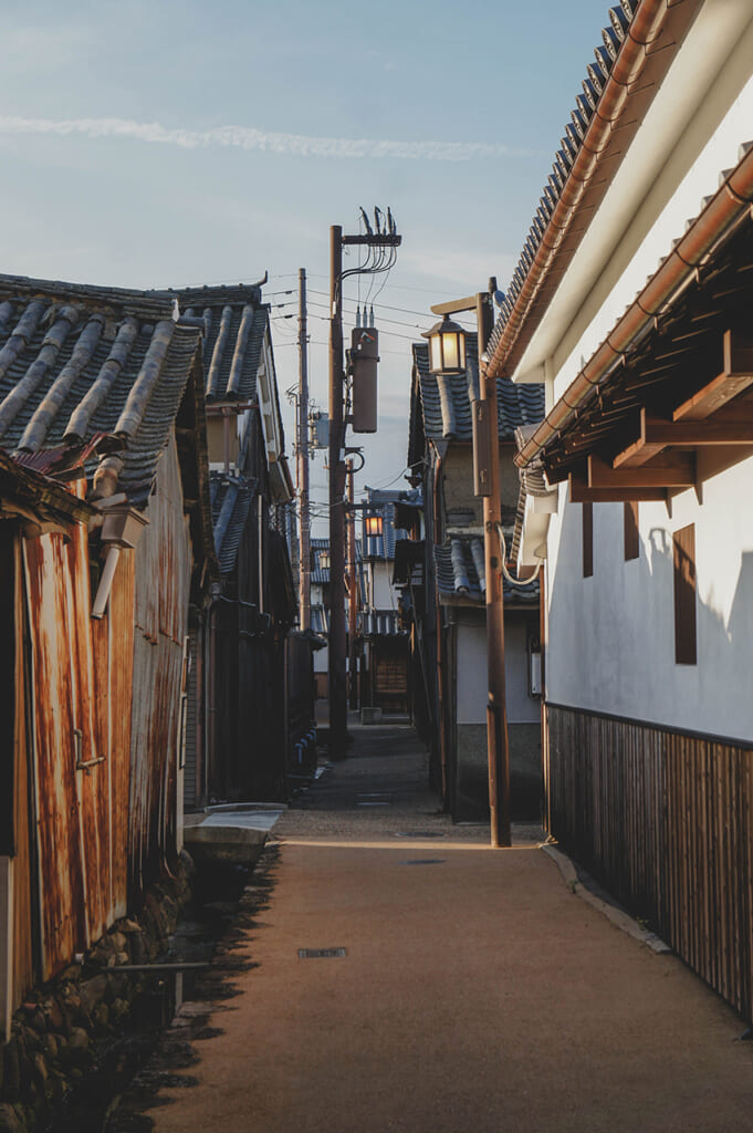 Maisons traditionnelles japonaises dans le quartier d'Imaicho à Nara